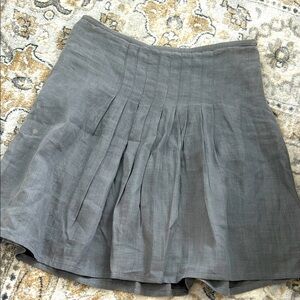 Gunex Brunello Cucinelli Charcoal Ramie Skirt Made in Italy Quiet Luxury Size 6